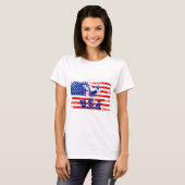 アメリカハゲ動揺してワシ Tシャツ (正面フル)