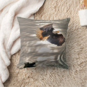 アメリカハゲ飛んでいるワシ海 クッション (ブランケット)