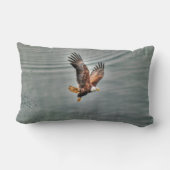 アメリカハゲ飛んでいるワシ海 ランバークッション (裏面)