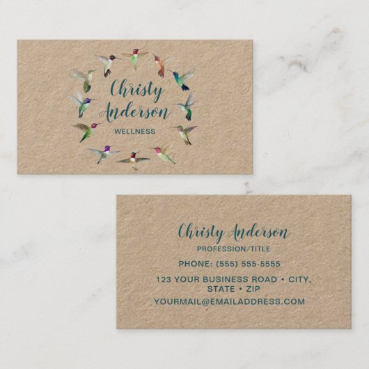 アメリカハチドリ  名刺 (正面/裏面)