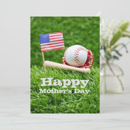アメリカハッピーマザーズデイ国旗を掲げた野球 シーズンカード (スタンド正面)