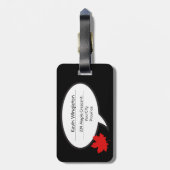 アメリカハナノキ葉カナダ ラゲッジタグ (裏面縦)