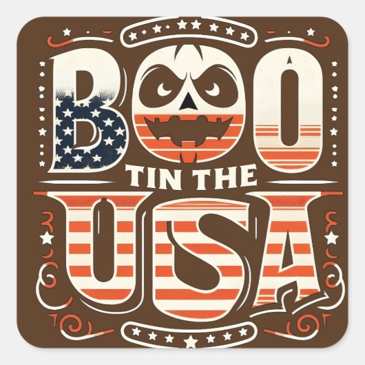 アメリカハロウィーン伝統 スクエアシール (正面)