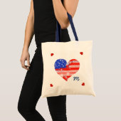 アメリカハートを愛する トートバッグ (正面(商品))