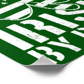 アメリカバイアイリッシュ誕生バイブラッドアイリッシュ米国国旗 ポスター (角)