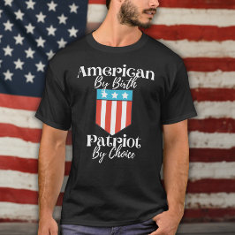 アメリカバイアメリカ誕生Patriot By Choice White Script Tシャツ