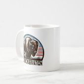 アメリカバイソン保護世界野生生物の日 コーヒーマグカップ (正面左)