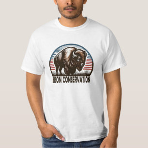 アメリカバイソン保護世界野生生物の日 Tシャツ