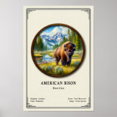 アメリカバイソン動物学シリーズ ポスター (正面)