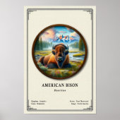 アメリカバイソン動物学シリーズ ポスター (正面)