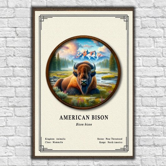 アメリカバイソン動物学シリーズ ポスター
