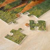 アメリカバイソン牛と子牛,ノースダコタ ジグソーパズル (側面)