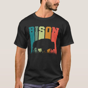 アメリカバイソン男性へとウィメンズ Tシャツ
