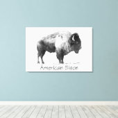 アメリカバイソン キャンバスプリント (インサイチュ (ウッドフロア))