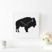 アメリカバイソン スクエア壁時計 (ホーム)