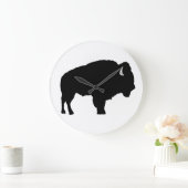 アメリカバイソン ラージ壁時計 (ホーム)