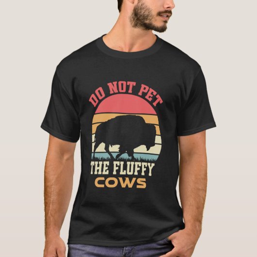 アメリカバイソン 可愛いけど触らないでね Tシャツ (正面)