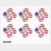 アメリカバスク十字 ラウンドシール (シート)