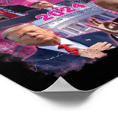 アメリカバックアメリカ国旗トランプ2024 ポスター (角)