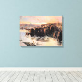 アメリカバッファローの群れ キャンバスプリント (インサイチュ (ウッドフロア))