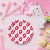 アメリカバラ色唇 ペーパープレート (パーティー)