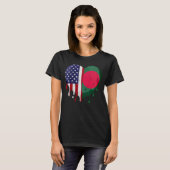 アメリカバングラデシュ伝統月バングラデシュFla Tシャツ (正面フル)