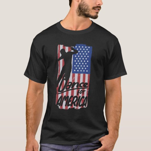 アメリカパトリオットヒップホップ通りダンス Tシャツ (正面)