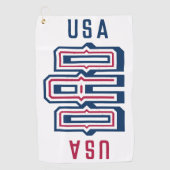 アメリカパパ赤白青 フォーマル ゴルフタオル (正面)