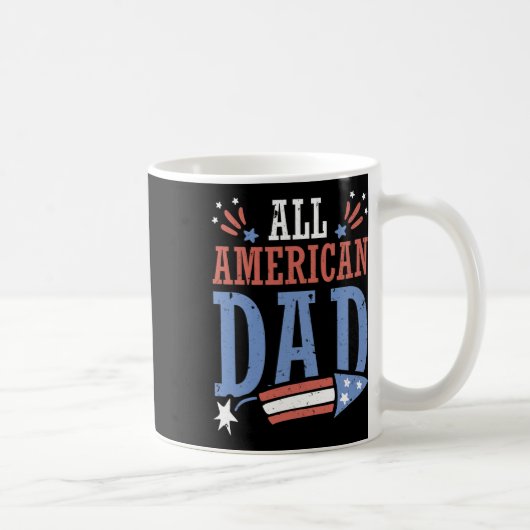 アメリカパパ7月の第4回爆竹の独立 コーヒーマグカップ (右)