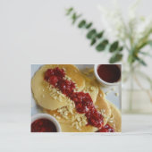 アメリカパンケーキラズベリー&ホワイトチョコレート ポストカード (スタンド正面)