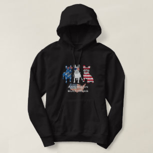アメリカパーソナライズされたおもしろいブルドッグ素晴らしブラック パーカ