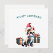 アメリカパーソナライズされたのボブテール子猫 シーズンカード (正面/裏面)