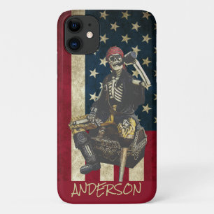 アメリカパーソナライズされたの骨組み海賊 iPhone 11 ケース