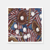 アメリカパーソナライズされたナプキンスの野球 スタンダードカクテルナプキン (正面)