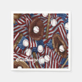 アメリカパーソナライズされたナプキンスの野球 スタンダードカクテルナプキン (正面)