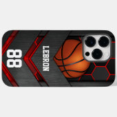 アメリカパーソナライズされたバスケットのボール番号と名前 Case-Mate iPhoneケース (裏面 (横))