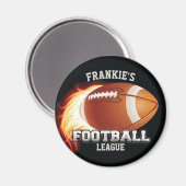 アメリカパーソナライズされたンフットボールの炎のスポーツに名を連ねる マグネット (正面/裏面)