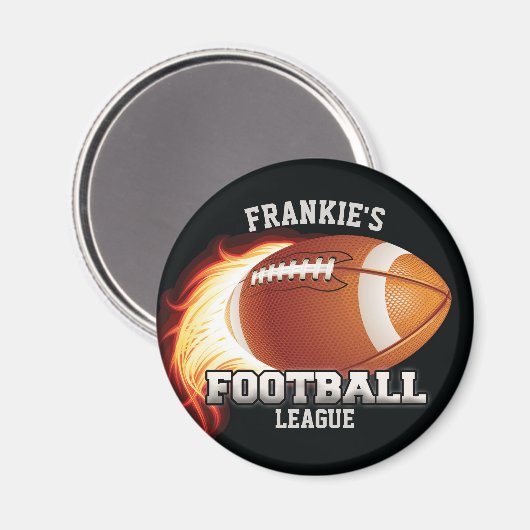 アメリカパーソナライズされたンフットボールの炎のスポーツに名を連ねる マグネット (正面/裏面)