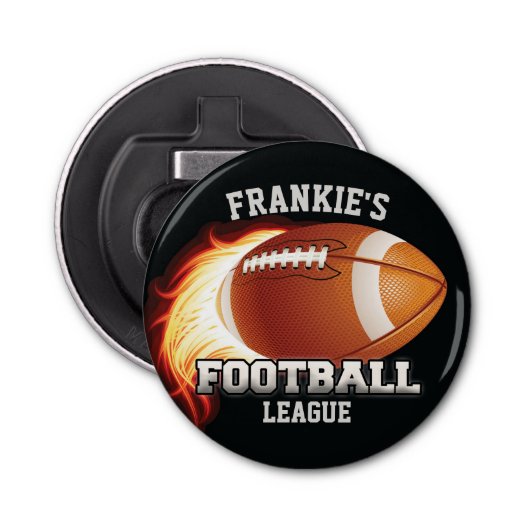 アメリカパーソナライズされたンフットボールの炎のスポーツに名を連ねる 栓抜き (正面)