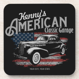 アメリカパーソナライズされたヴィンテージクラシックカーガレージ コースター