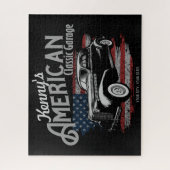 アメリカパーソナライズされたヴィンテージクラシックカーガレージ ジグソーパズル (縦)