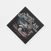 アメリカパーソナライズされたヴィンテージクラシックカーガレージ スタンダードランチョンナプキン (角)