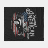 アメリカパーソナライズされたヴィンテージクラシックカーガレージ フリースブランケット (正面(横))