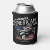 アメリカパーソナライズされたヴィンテージクラシックカーガレージ 缶クーラー (缶裏面)