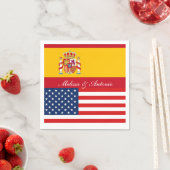 アメリカパーソナライズされた人とフラスペインのグのパーティー スタンダードカクテルナプキン (インサイチュ)