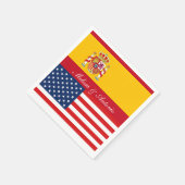 アメリカパーソナライズされた人とフラスペインのグのパーティー スタンダードカクテルナプキン (角)