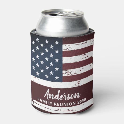 アメリカパーソナライズされた国グランジ族国旗 缶クーラー (缶正面)