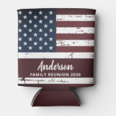 アメリカパーソナライズされた国グランジ族国旗 缶クーラー (正面)