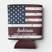 アメリカパーソナライズされた国グランジ族国旗 缶クーラー (裏面)