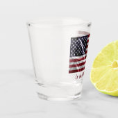 アメリカパーソナライズされた国旗とモットー，アメリカ土産 ショットグラス (左)